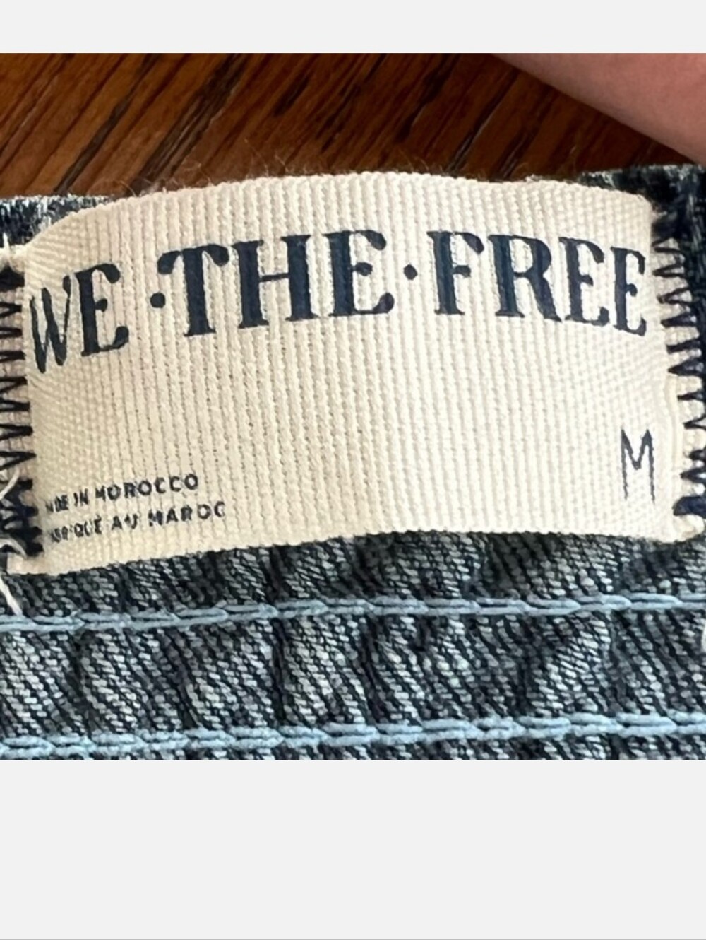 We The Free Free People Je Suis Pret Denim Strapless Barrel Leg Jumpsuit NWT M - Picture 4 of 16